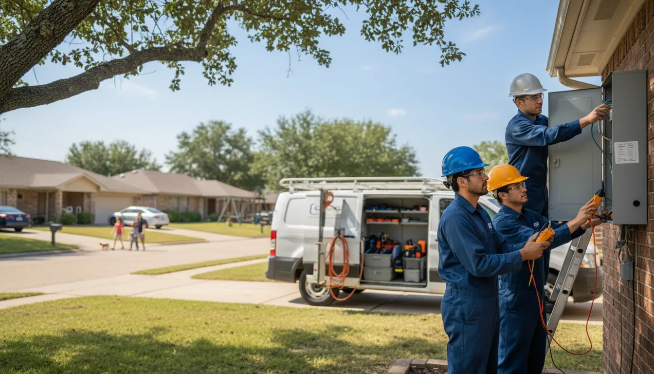 Certified electrician providing emergency electrical services in Lavon, TX